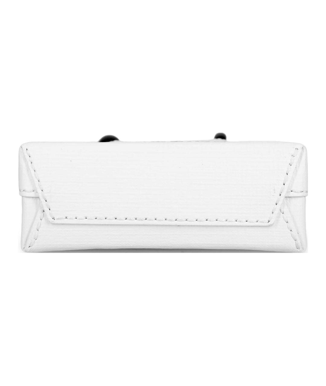 BALENCIAGA Белая кожаная сумка через плечо, фото 4