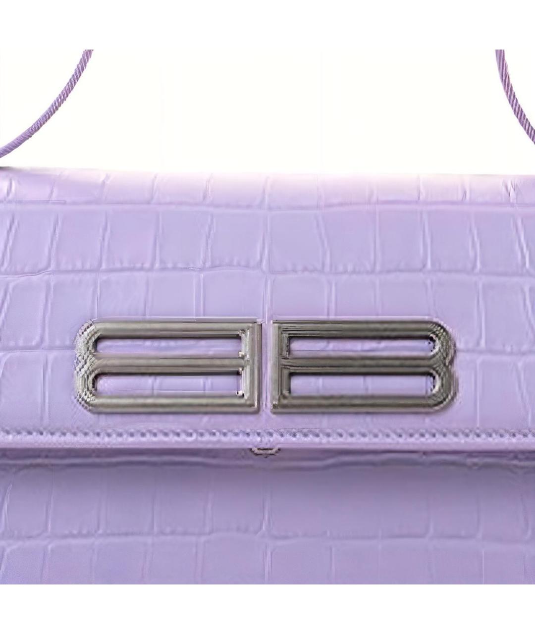 BALENCIAGA Фиолетовая кожаная сумка через плечо, фото 4