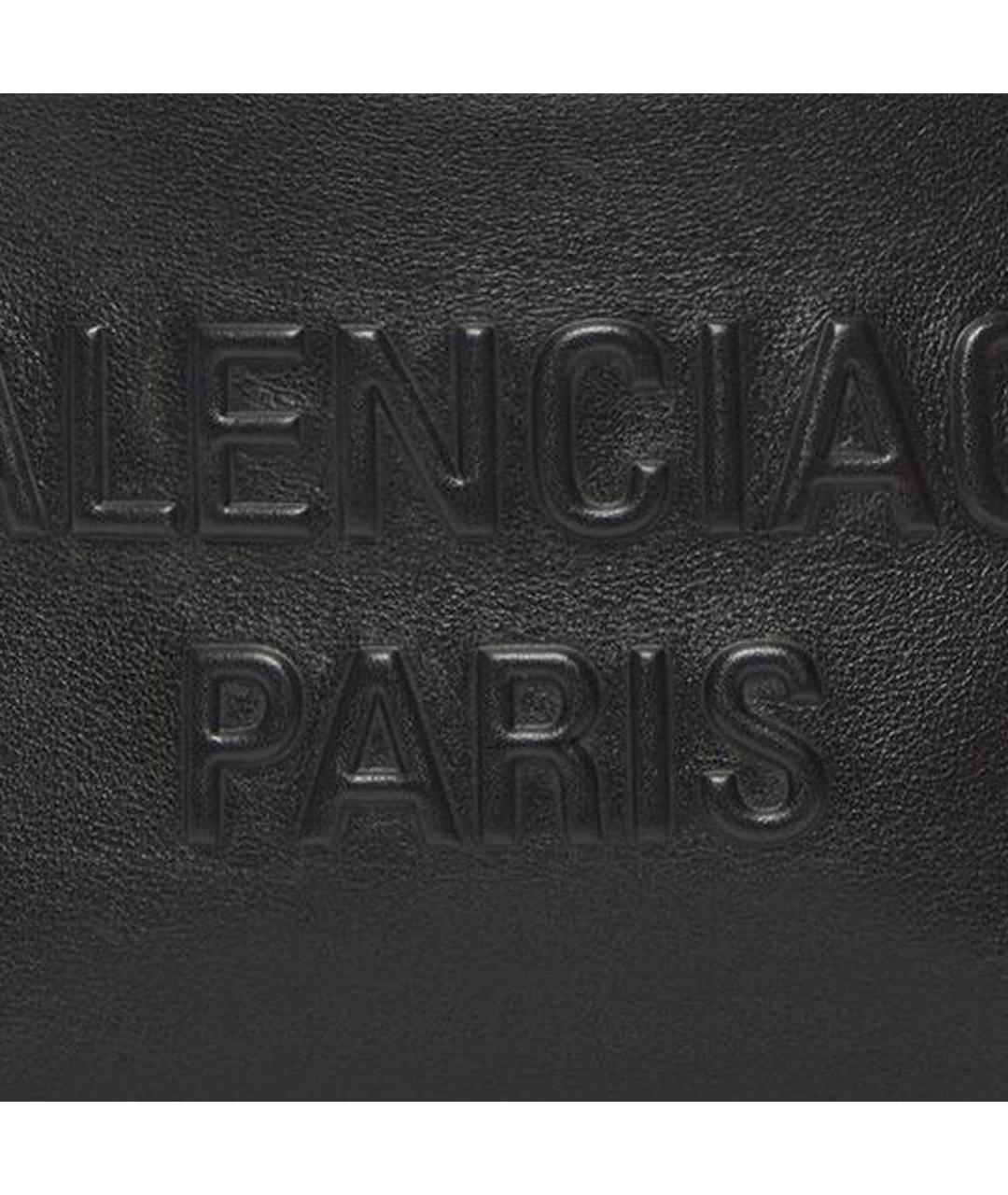 BALENCIAGA Черная кожаная сумка через плечо, фото 6