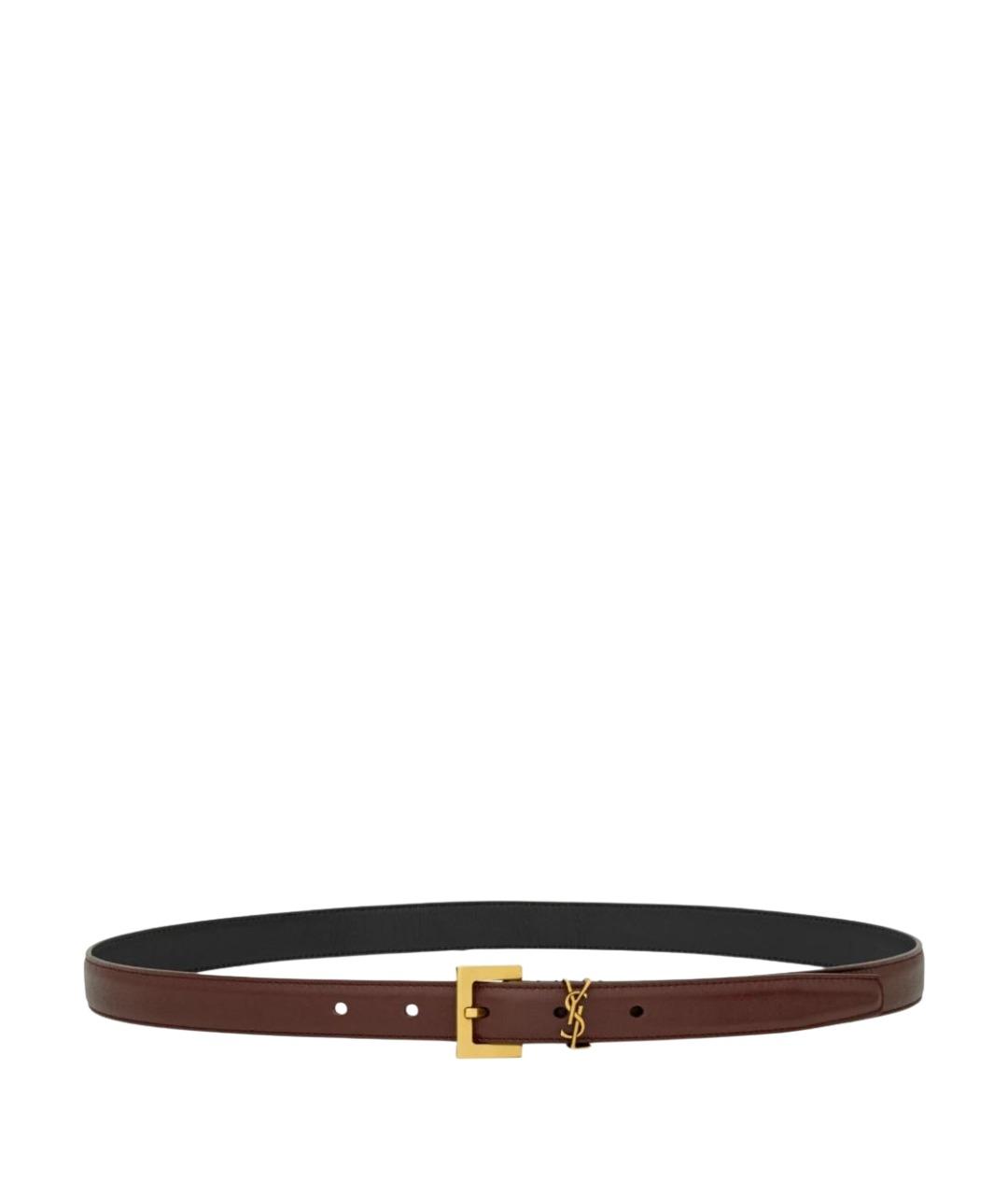 SAINT LAURENT Бордовый ремень, фото 1