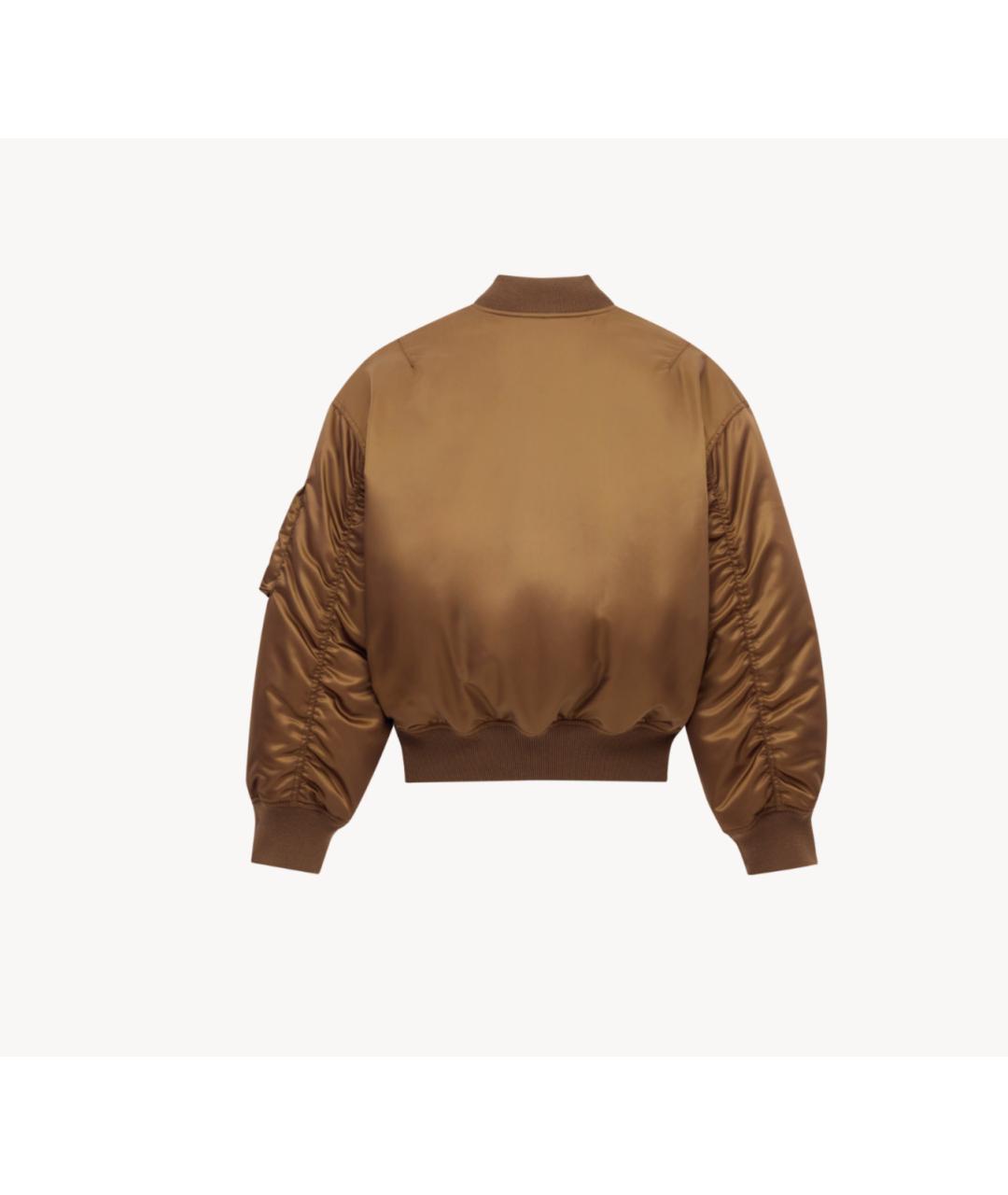 SAINT LAURENT Коричневая полиамидовая куртка, фото 2