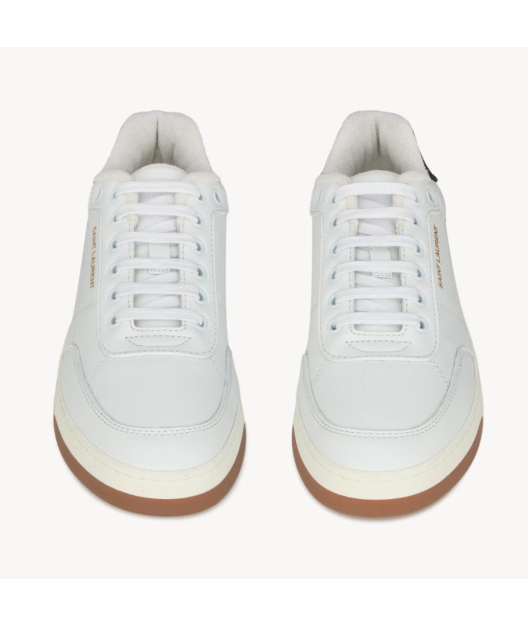 SAINT LAURENT Белые кожаные кеды, фото 2