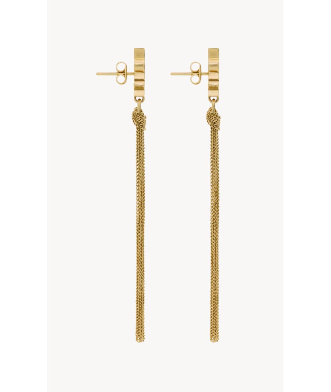 SAINT LAURENT Золотые металлические серьги, фото 2