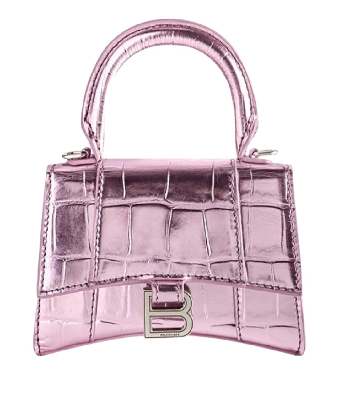 BALENCIAGA Розовая кожаная сумка через плечо, фото 1