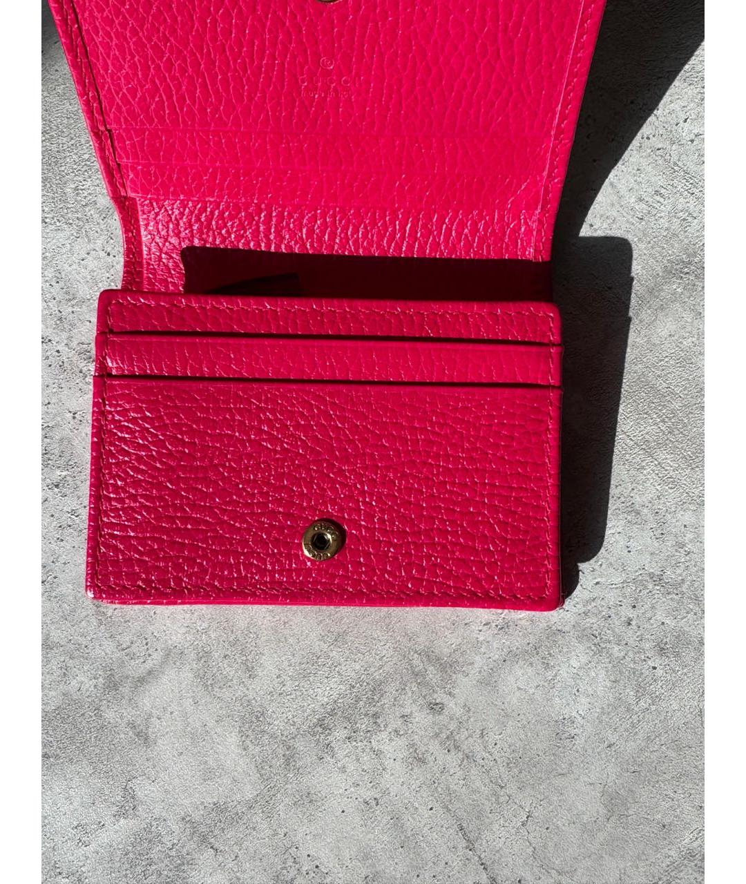 GUCCI Фуксия кожаный кошелек, фото 8