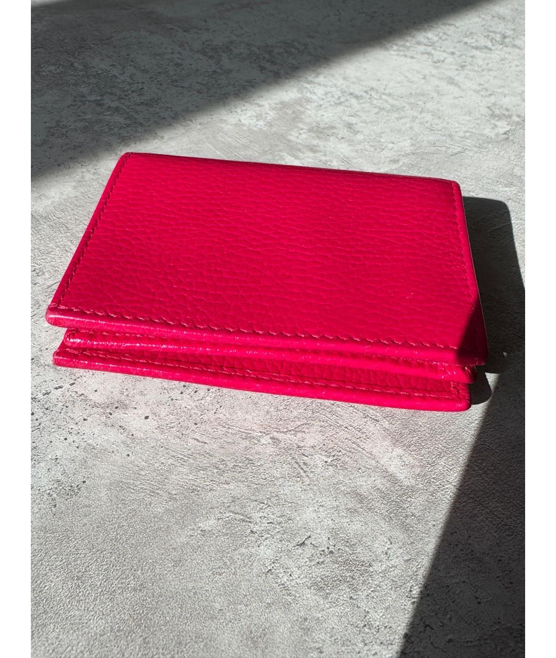 GUCCI Фуксия кожаный кошелек, фото 4