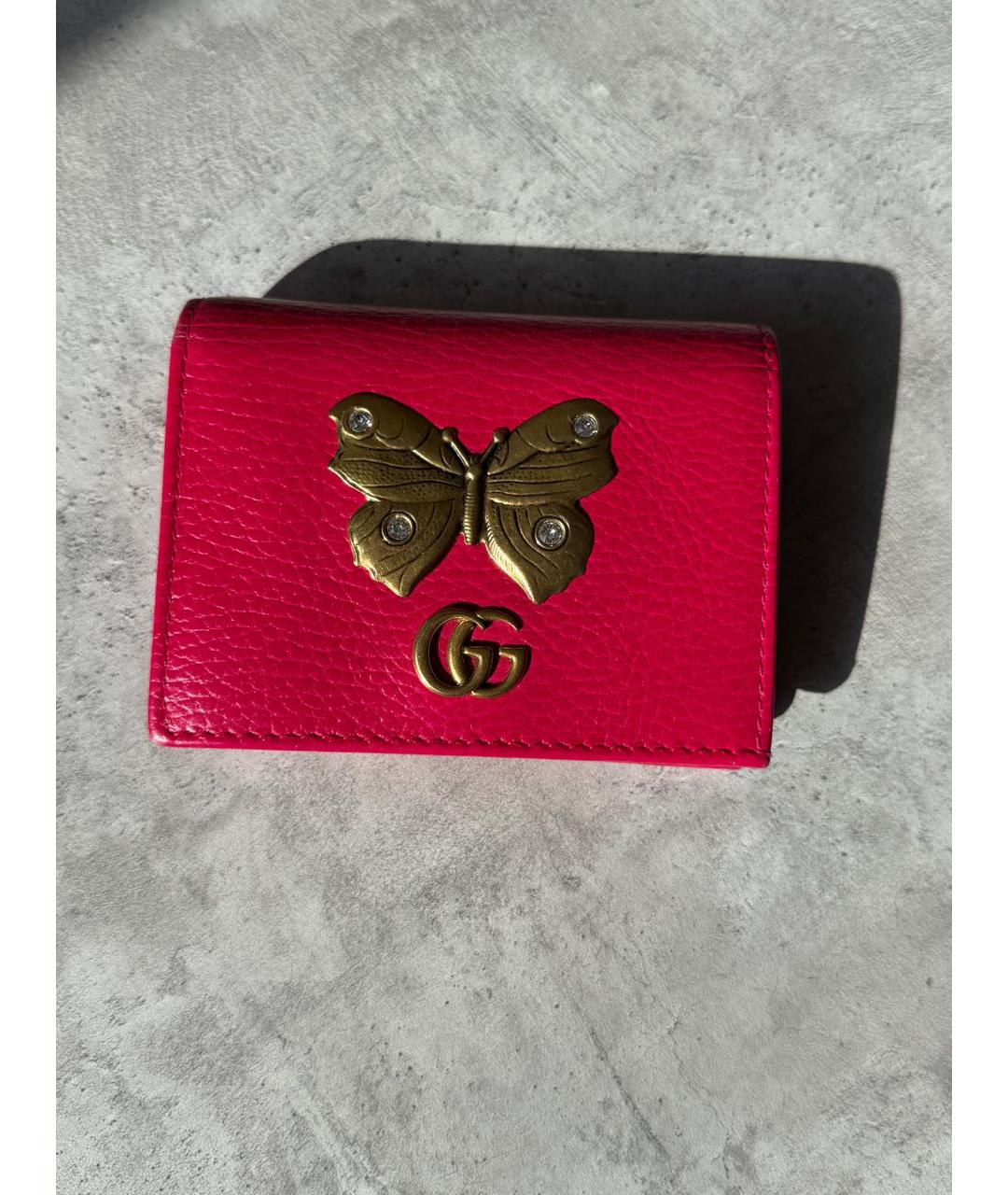 GUCCI Фуксия кожаный кошелек, фото 7