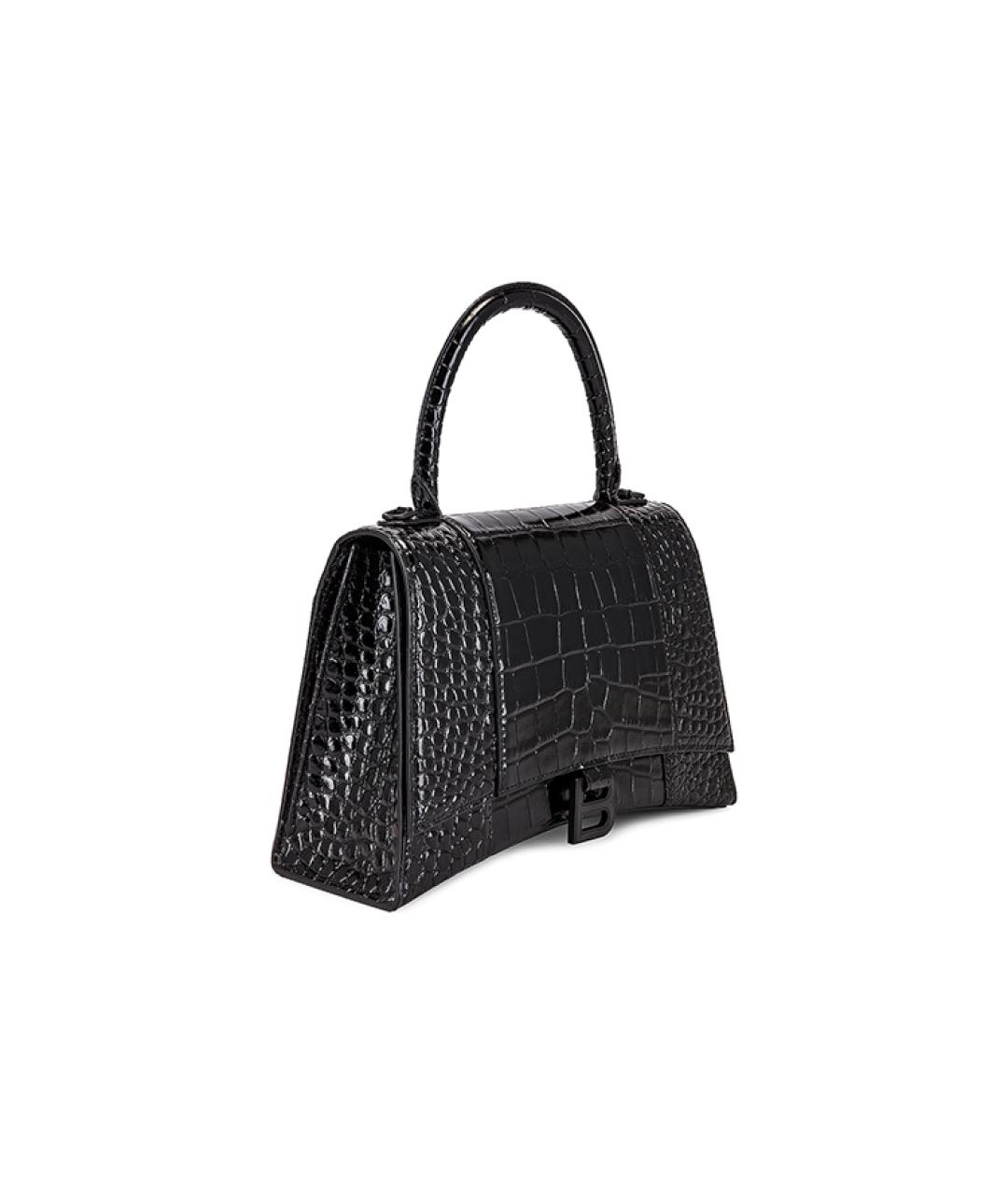 BALENCIAGA Черная кожаная сумка через плечо, фото 3