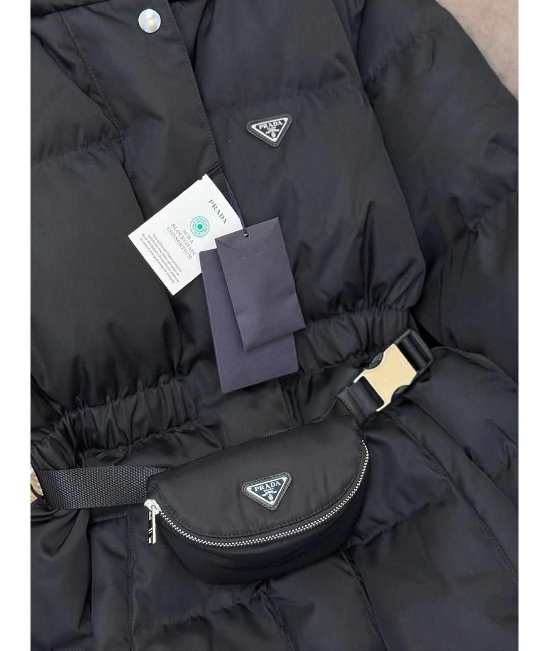 PRADA Черный полиамидовый пуховик, фото 6