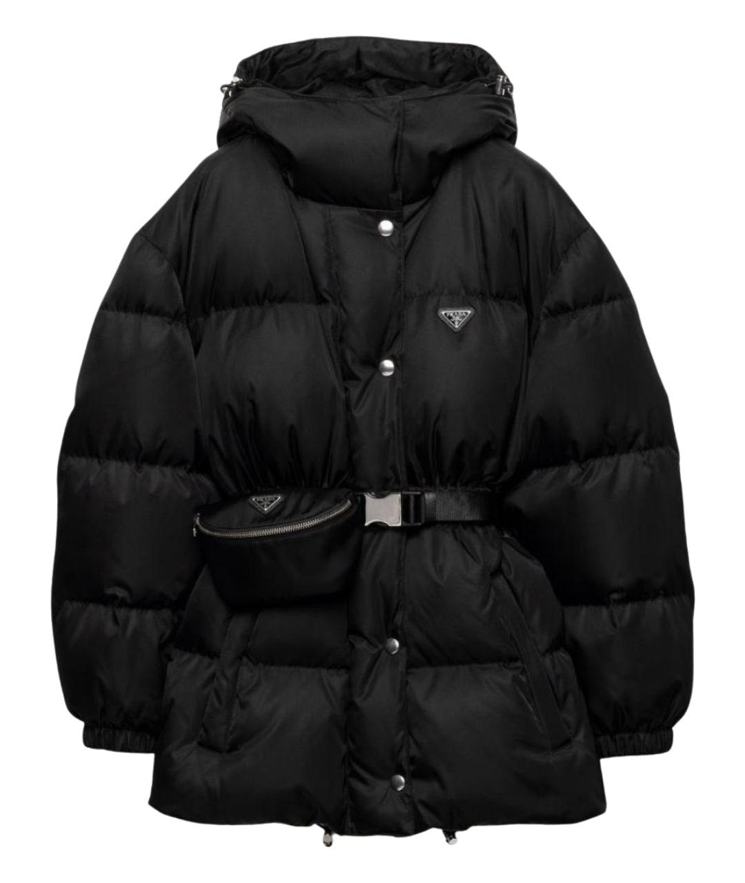 PRADA Черный полиамидовый пуховик, фото 1