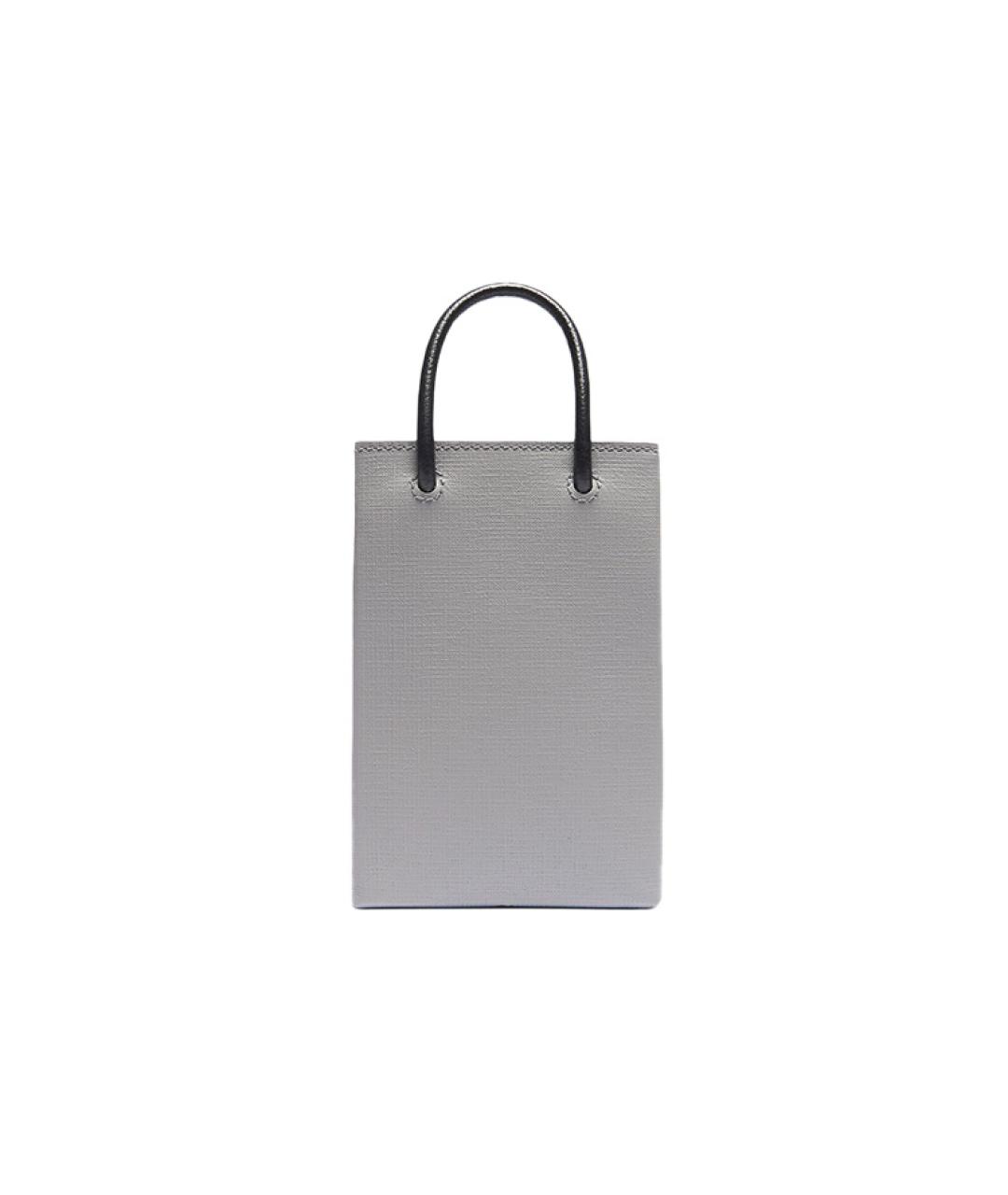 BALENCIAGA Серая кожаная сумка через плечо, фото 6