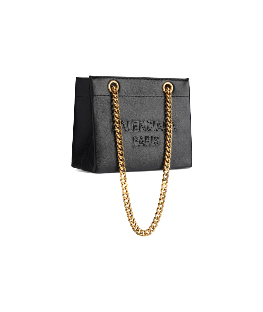 BALENCIAGA Черная кожаная сумка через плечо, фото 2