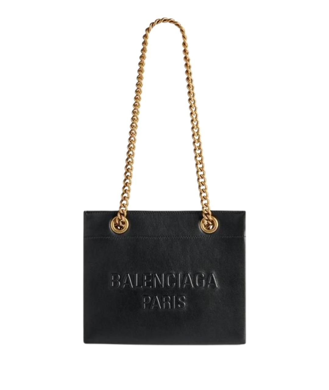 BALENCIAGA Черная кожаная сумка через плечо, фото 1
