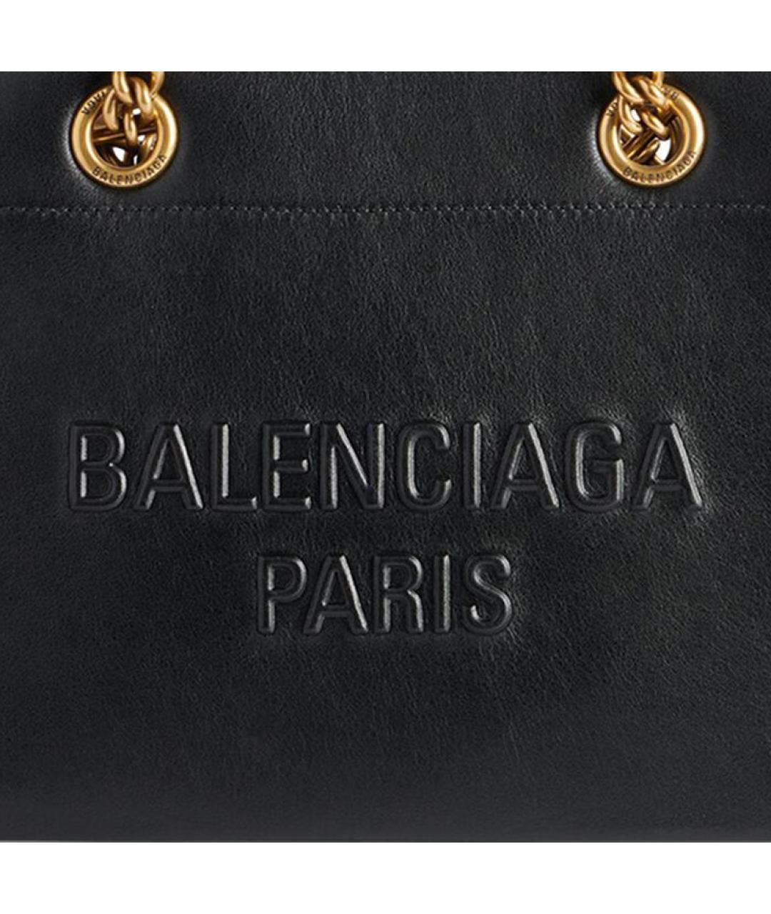 BALENCIAGA Черная кожаная сумка через плечо, фото 5