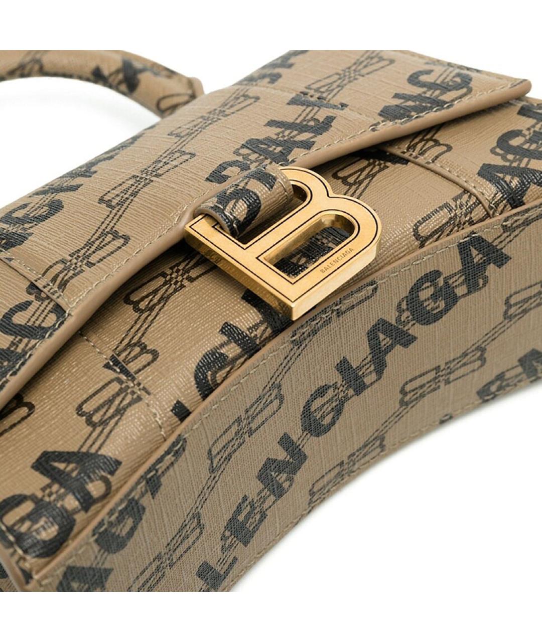 BALENCIAGA Коричневая кожаная сумка через плечо, фото 3