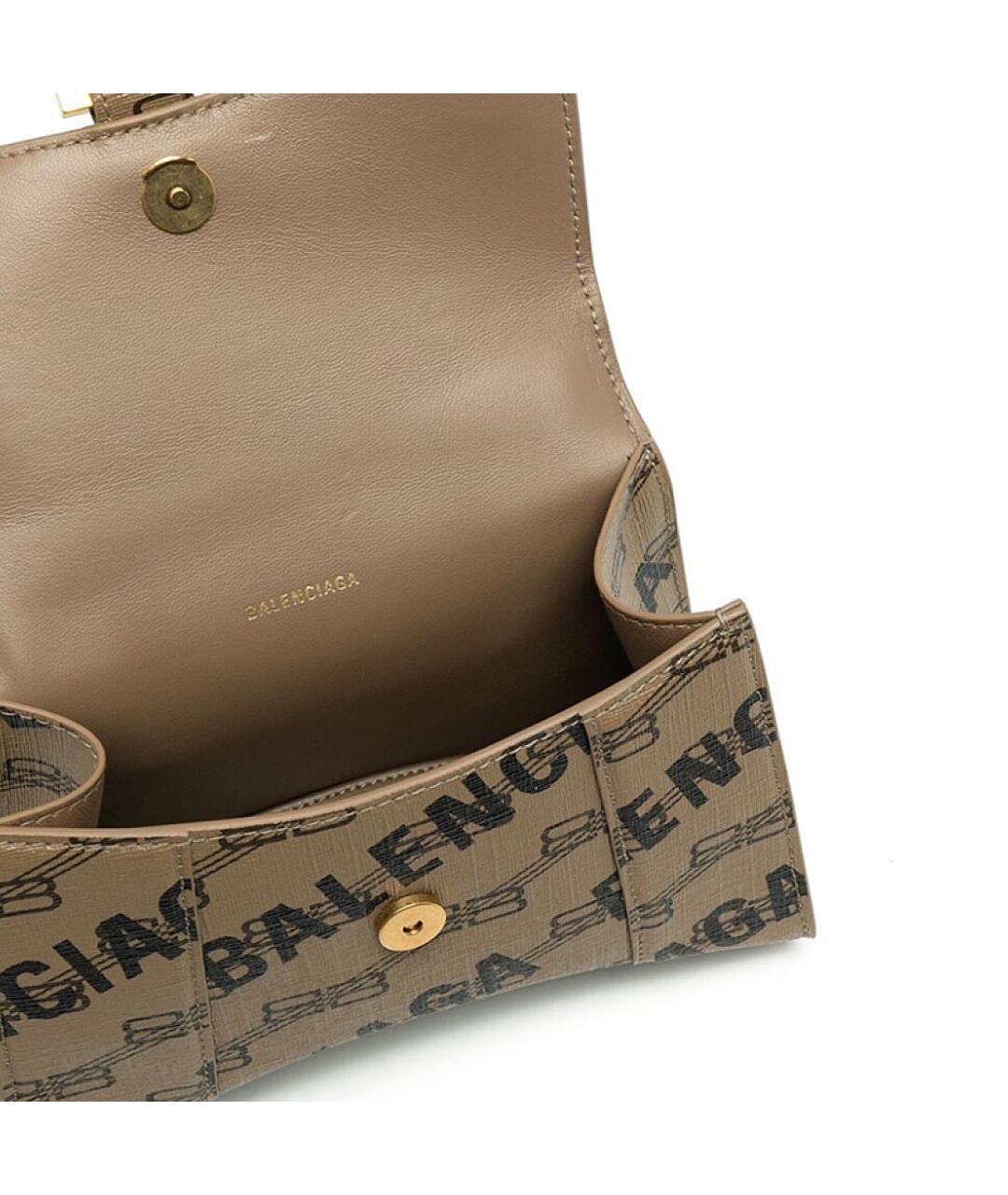 BALENCIAGA Коричневая кожаная сумка через плечо, фото 4