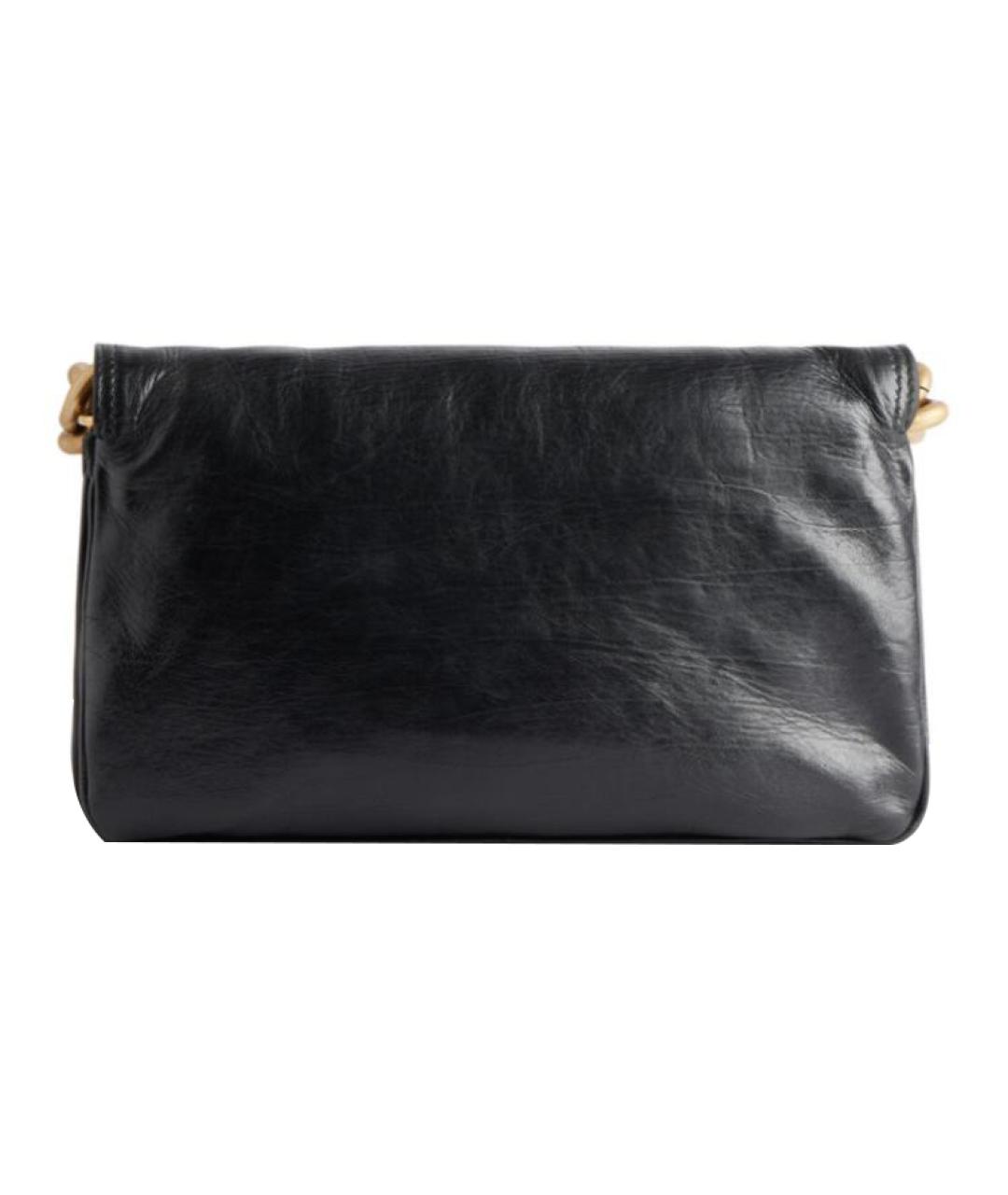 BALENCIAGA Черная кожаная сумка через плечо, фото 5