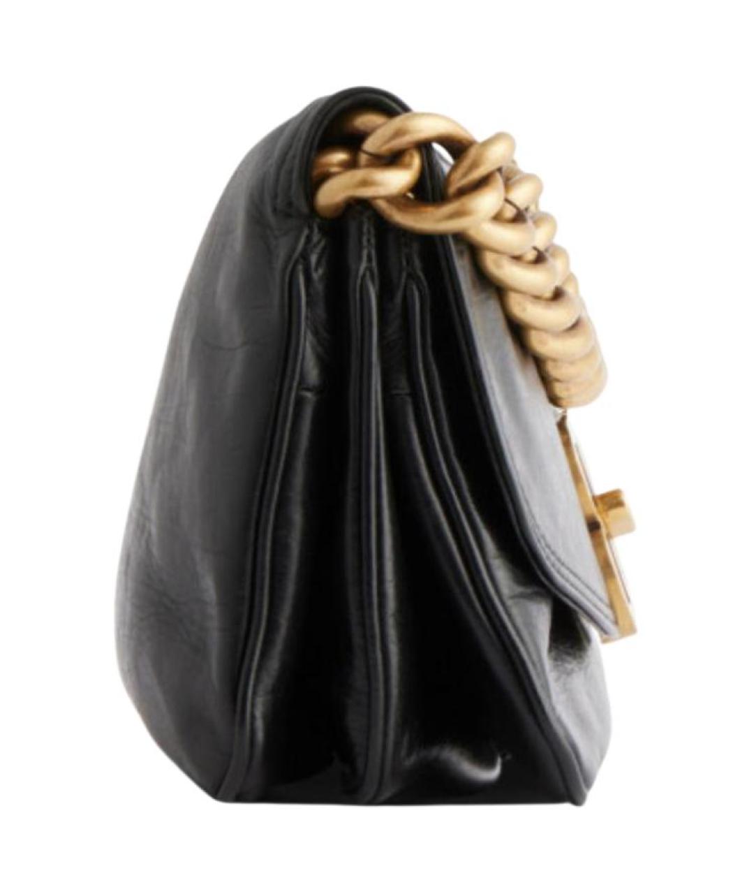 BALENCIAGA Черная кожаная сумка через плечо, фото 4