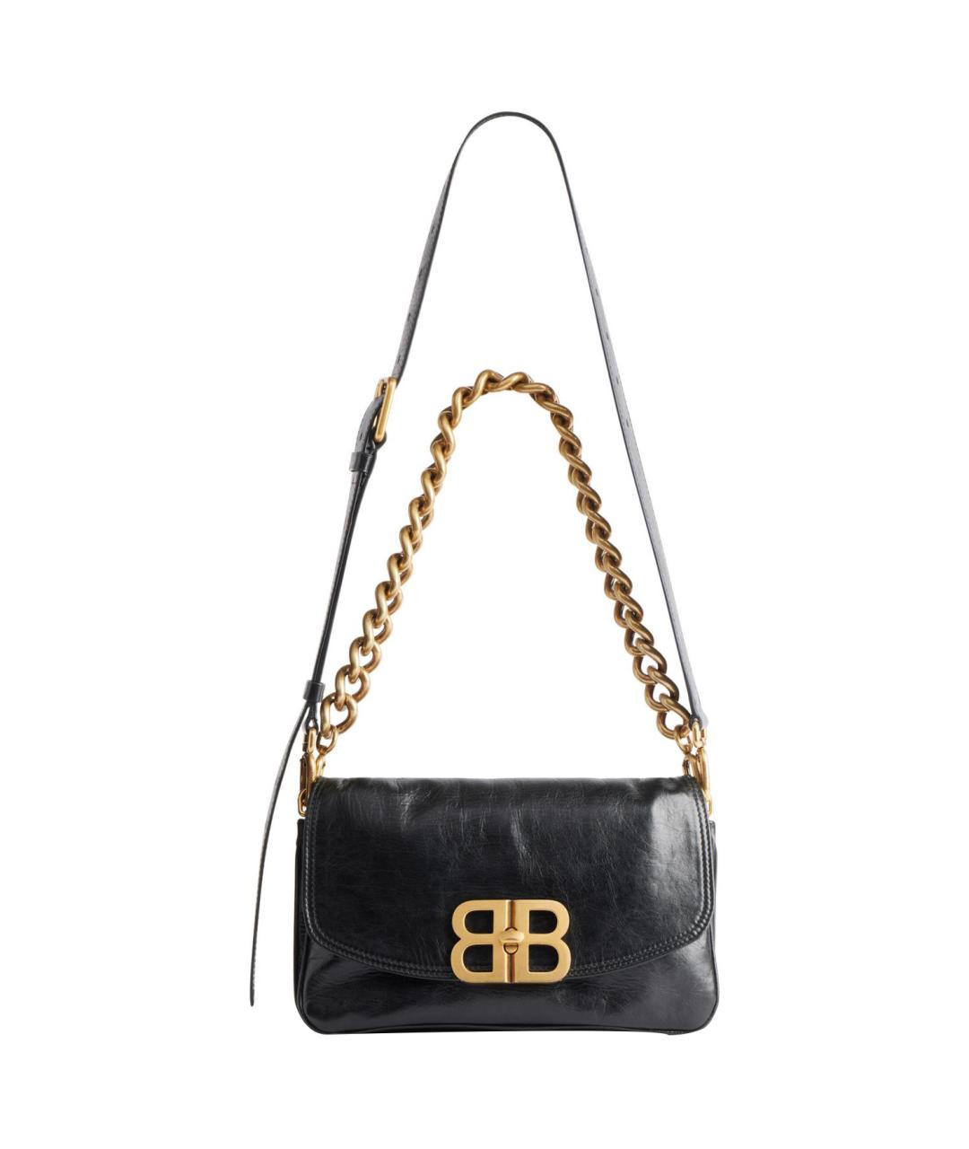 BALENCIAGA Черная кожаная сумка через плечо, фото 3