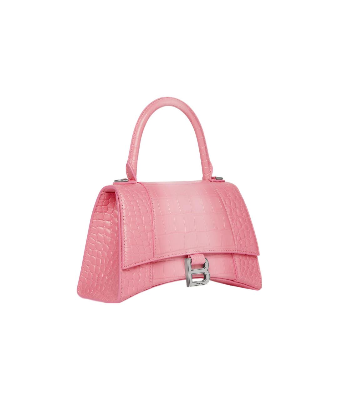 BALENCIAGA Розовая кожаная сумка через плечо, фото 3