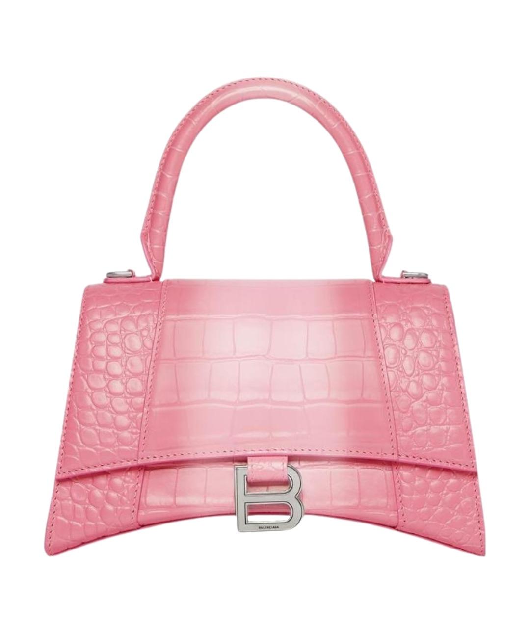 BALENCIAGA Розовая кожаная сумка через плечо, фото 1