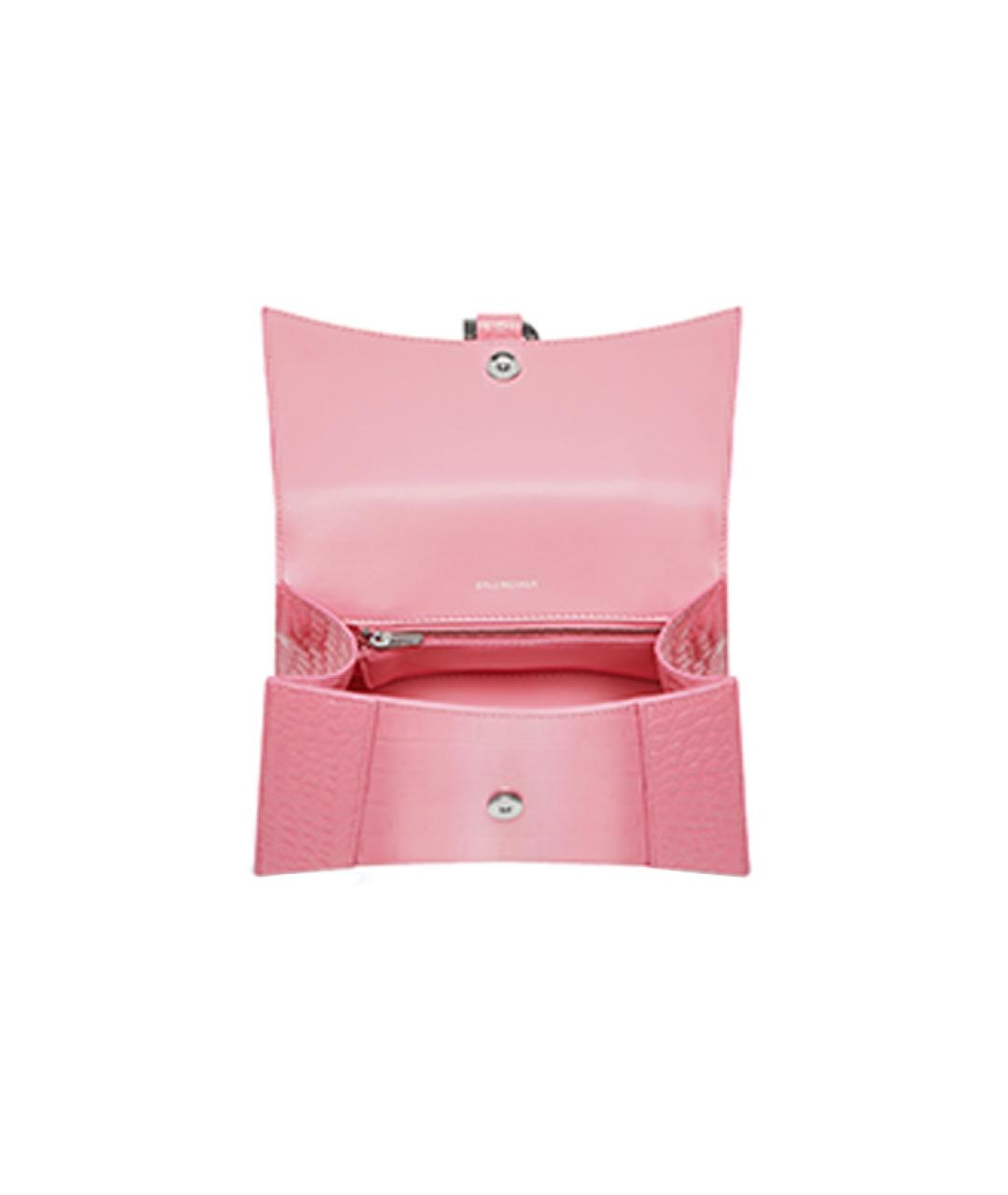 BALENCIAGA Розовая кожаная сумка через плечо, фото 6