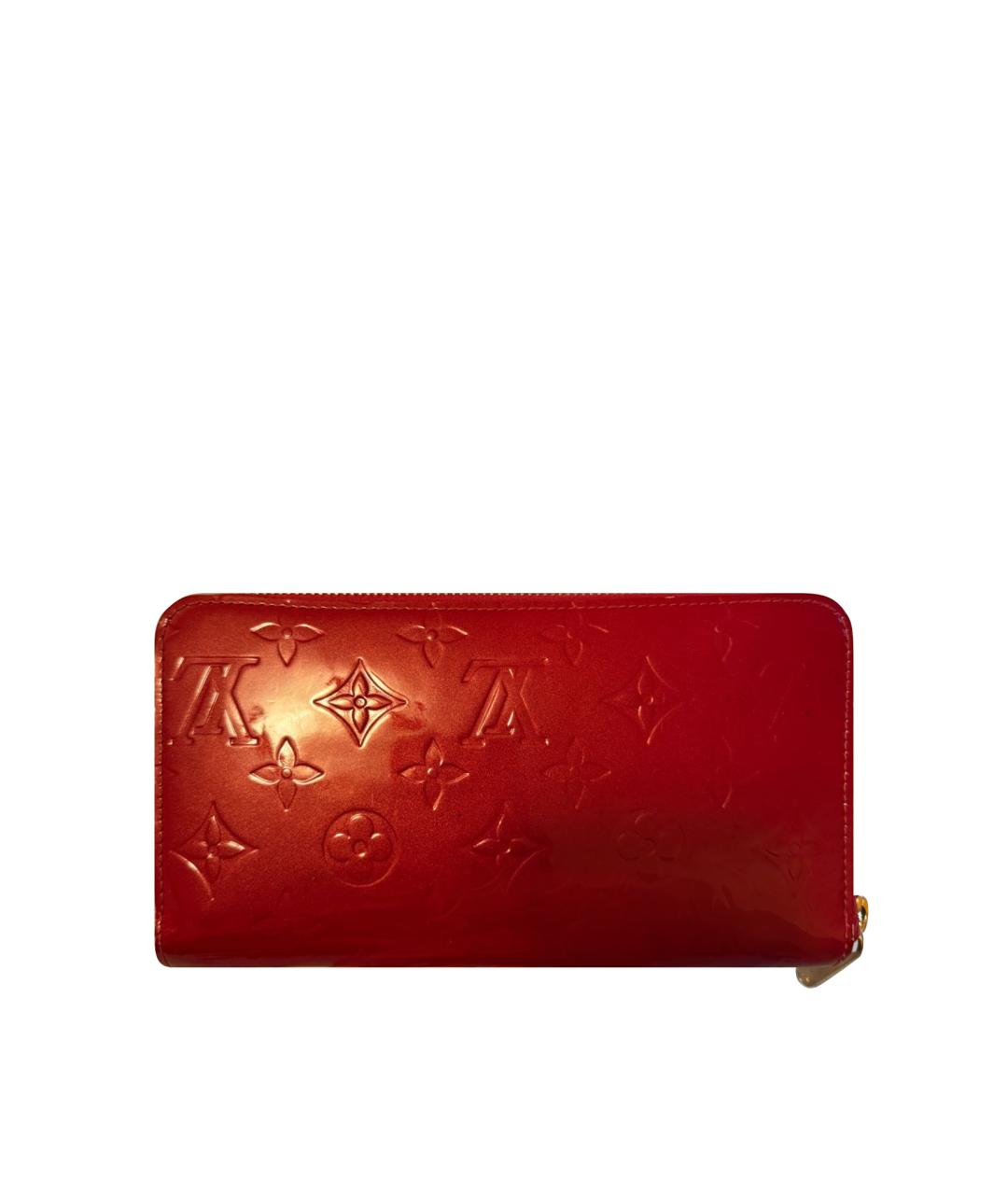 LOUIS VUITTON Бордовый кошелек из лакированной кожи, фото 1