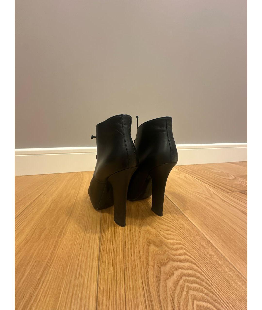 BOTTEGA VENETA Черные кожаные ботильоны, фото 3