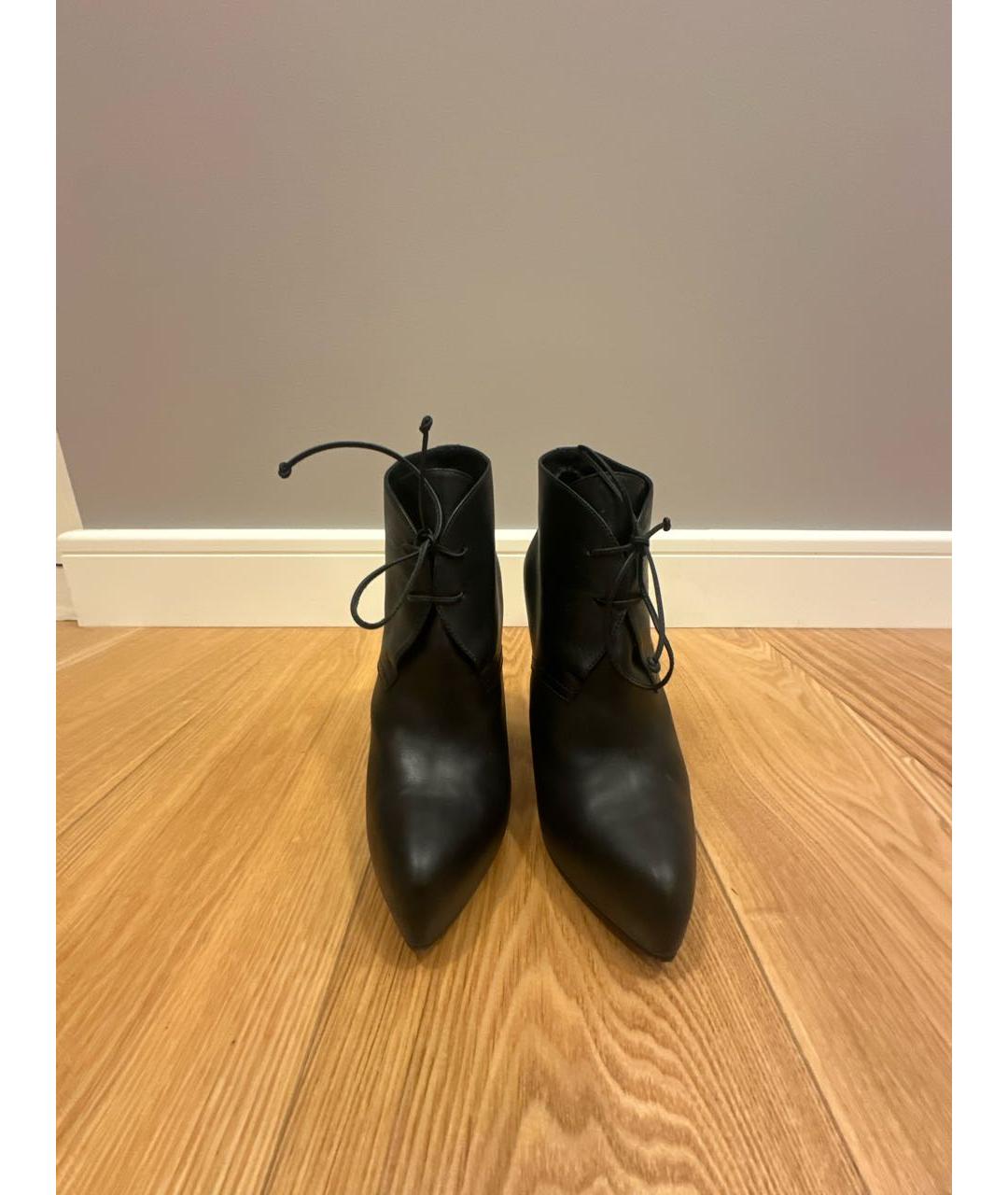 BOTTEGA VENETA Черные кожаные ботильоны, фото 2