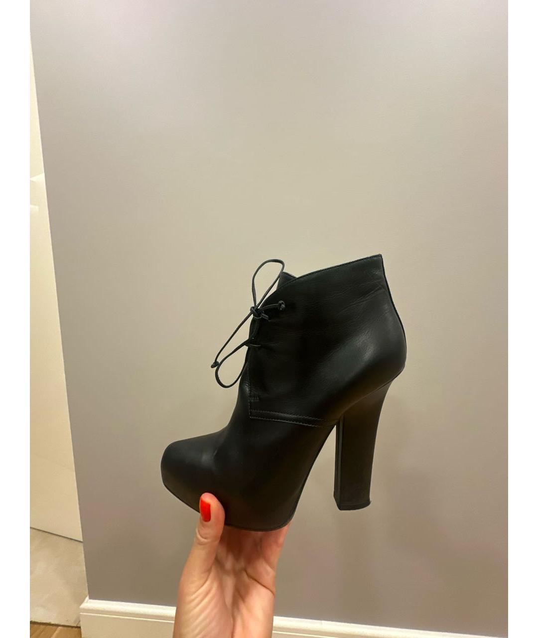 BOTTEGA VENETA Черные кожаные ботильоны, фото 6