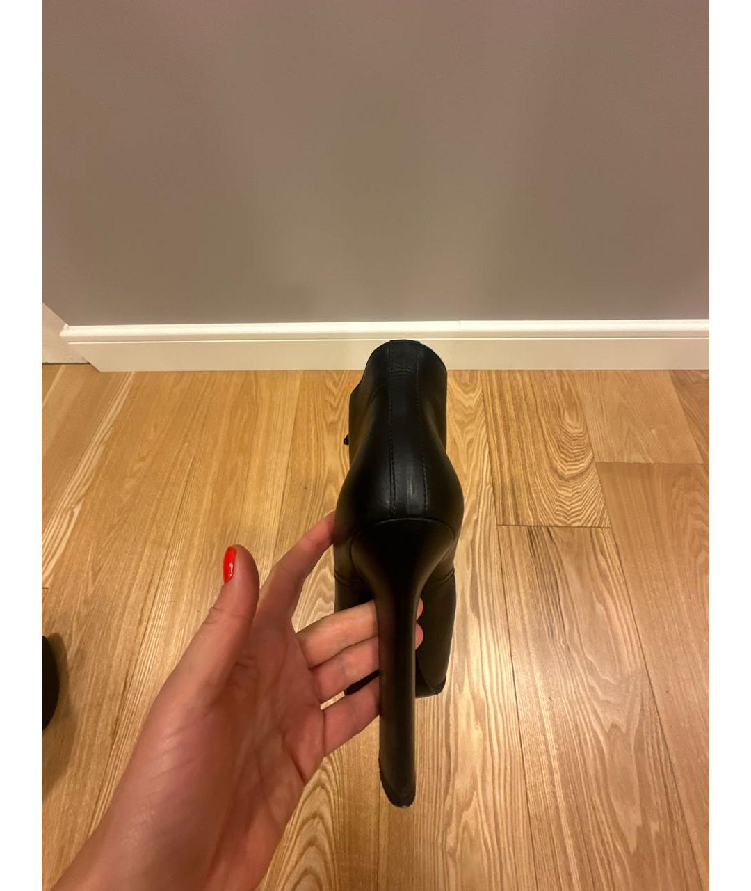 BOTTEGA VENETA Черные кожаные ботильоны, фото 8