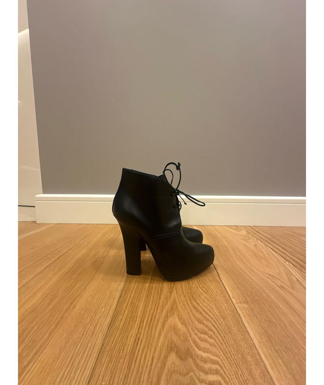 BOTTEGA VENETA Черные кожаные ботильоны, фото 9