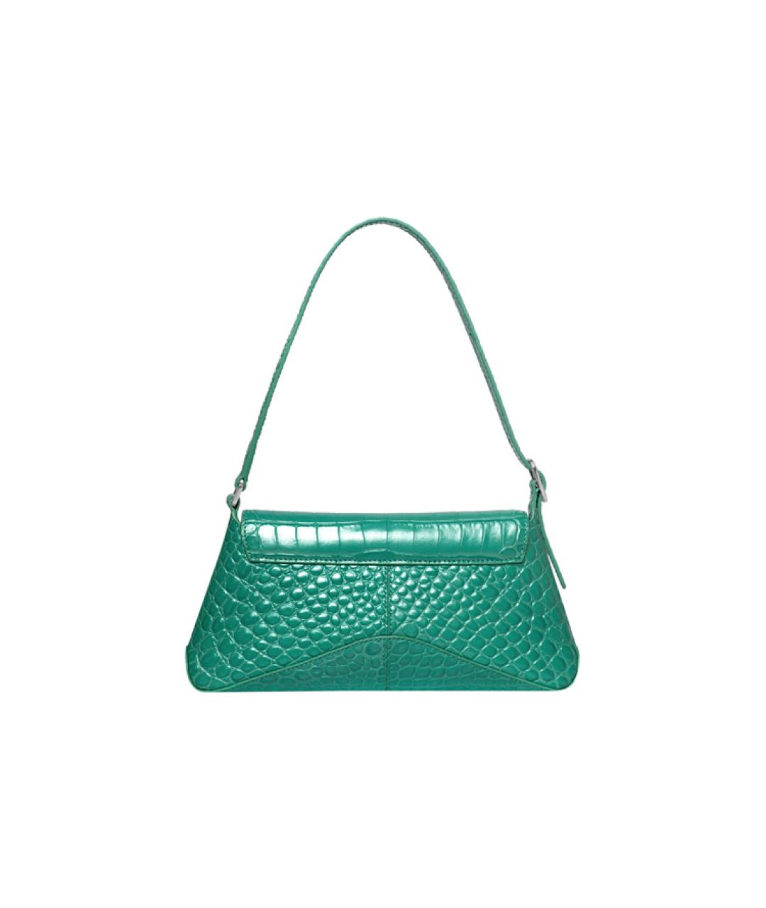 BALENCIAGA Зеленая кожаная сумка через плечо, фото 3