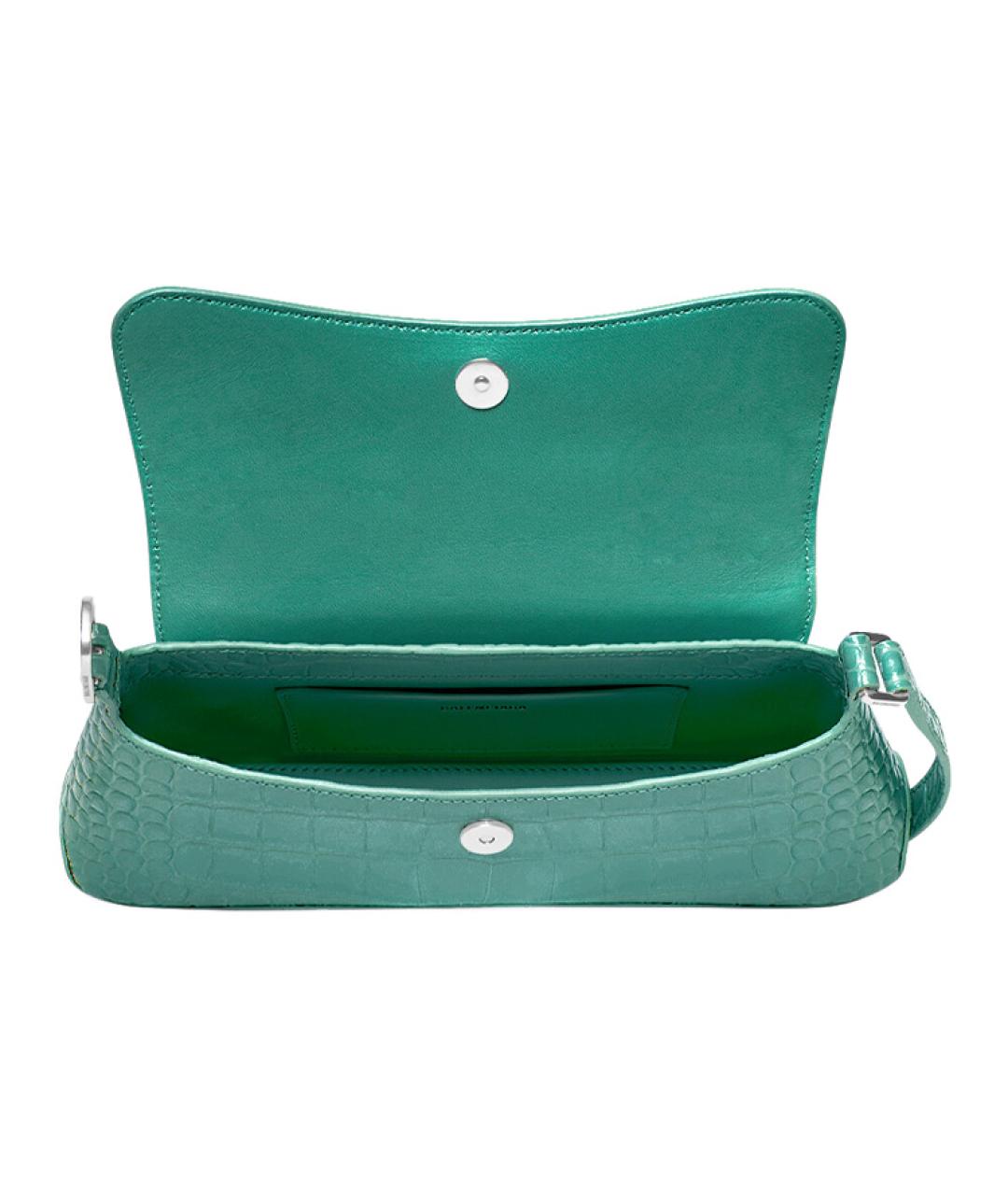 BALENCIAGA Зеленая кожаная сумка через плечо, фото 4