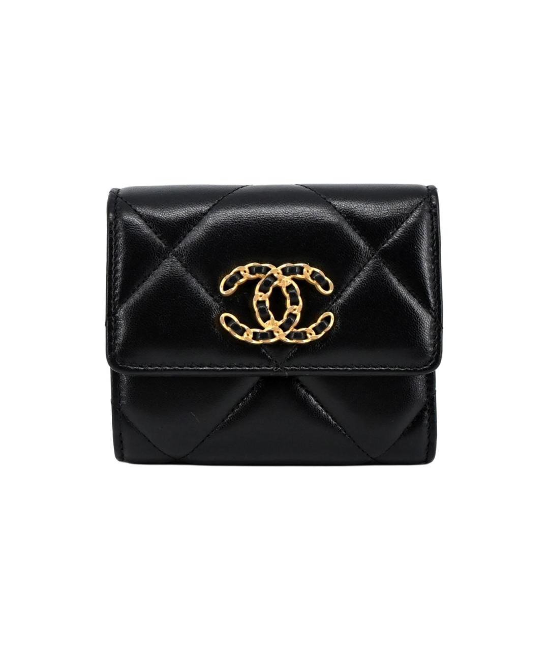 CHANEL Черный кожаный кошелек, фото 1