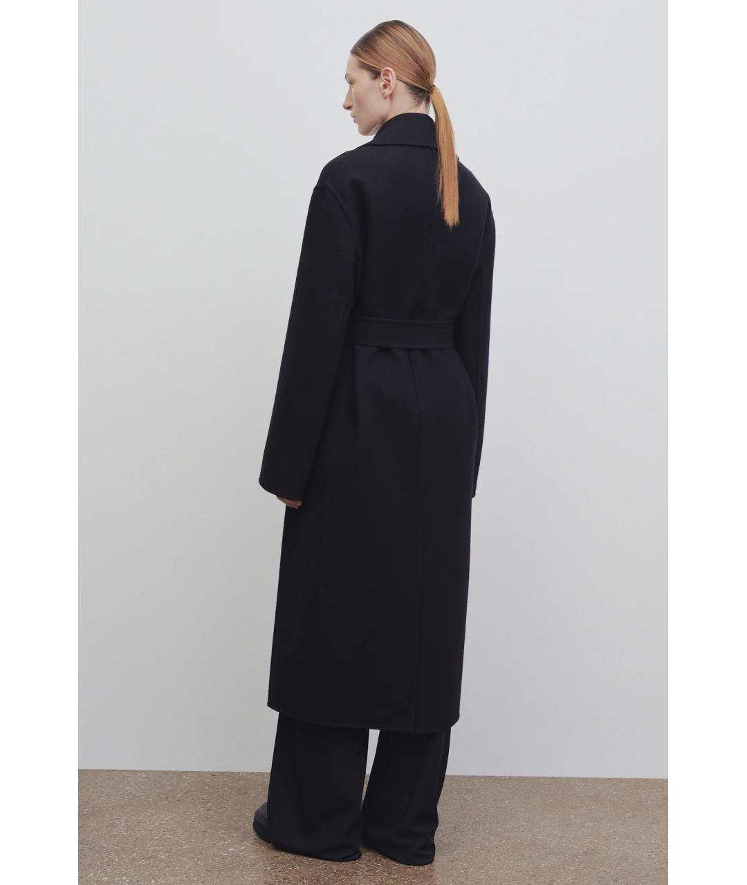 THE ROW Черное шерстяное пальто, фото 5