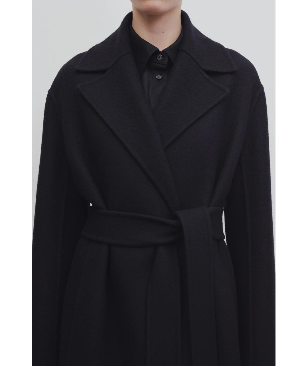 THE ROW Черное шерстяное пальто, фото 6