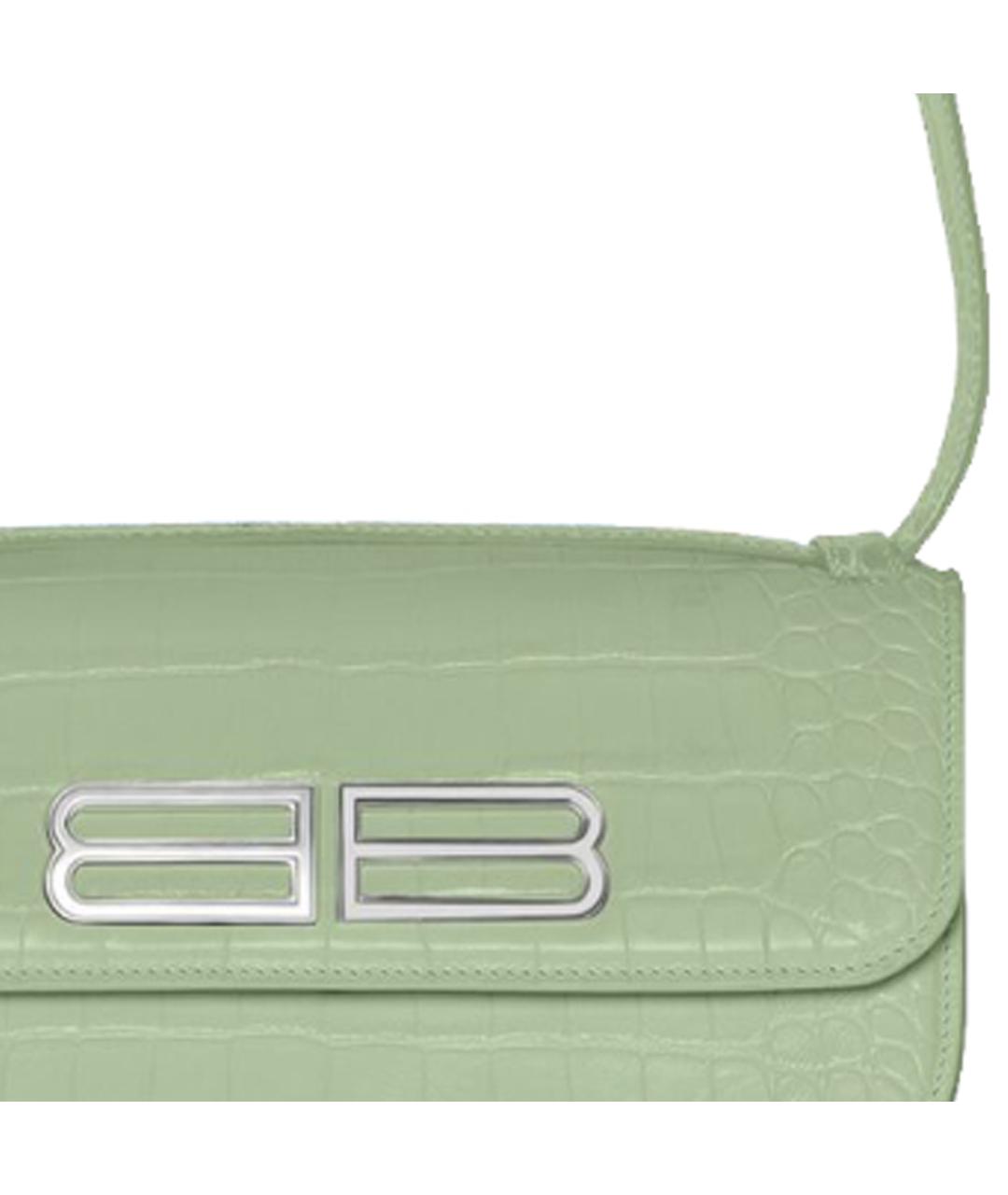 BALENCIAGA Салатовая кожаная сумка через плечо, фото 5
