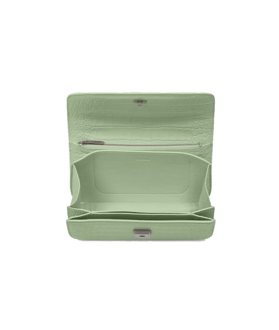 BALENCIAGA Салатовая кожаная сумка через плечо, фото 4