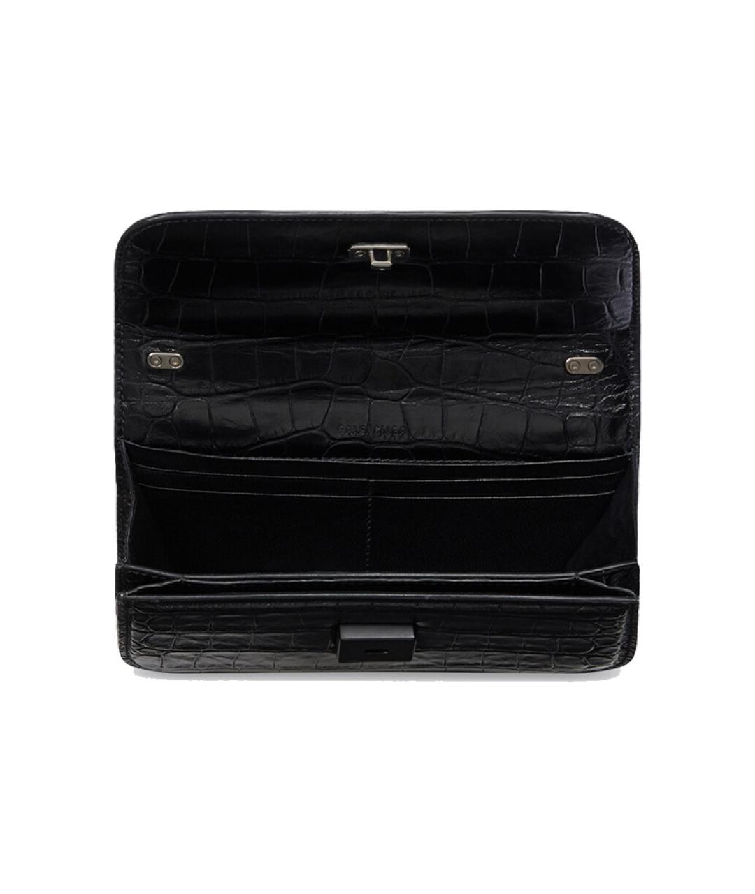 BALENCIAGA Черная кожаная сумка через плечо, фото 4