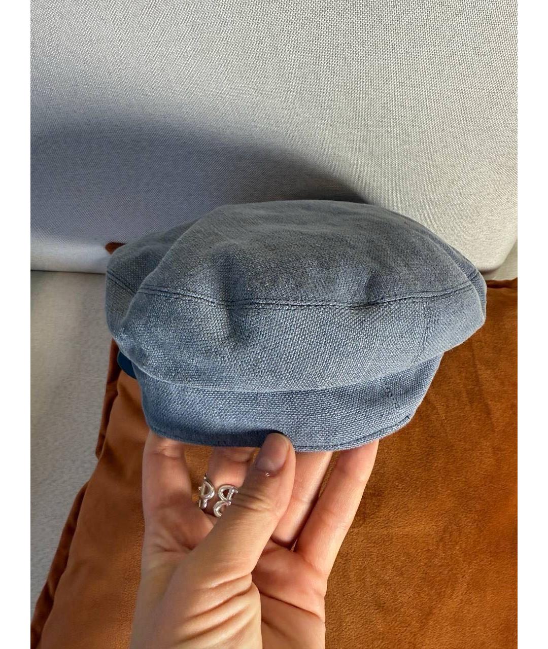 HERMES Синяя кепка, фото 5