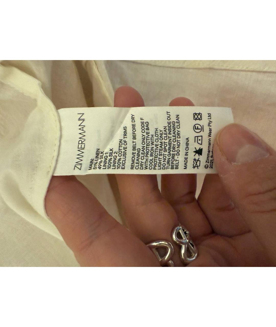 ZIMMERMANN Оранжевое хлопковое повседневное платье, фото 3