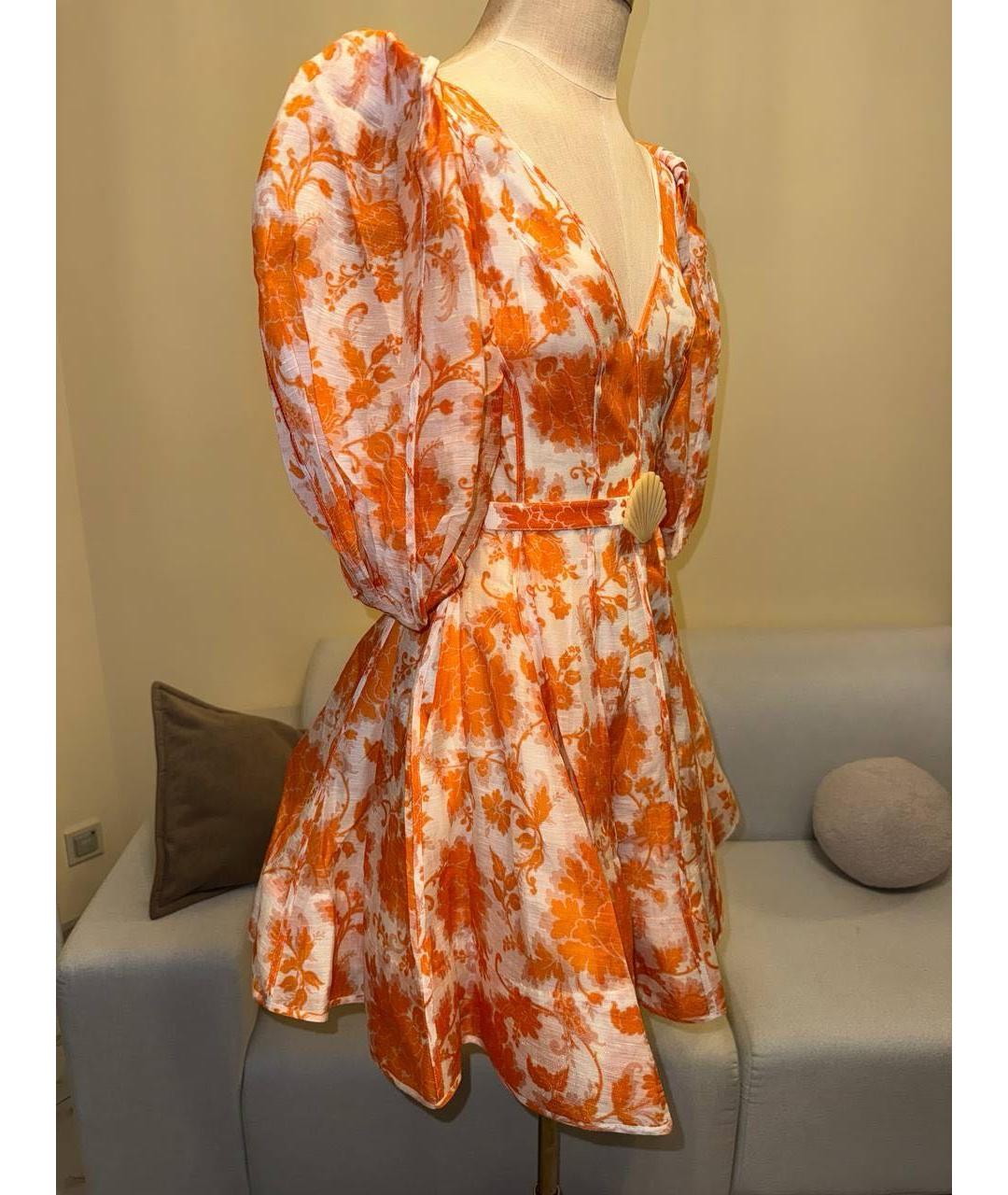 ZIMMERMANN Оранжевое хлопковое повседневное платье, фото 7