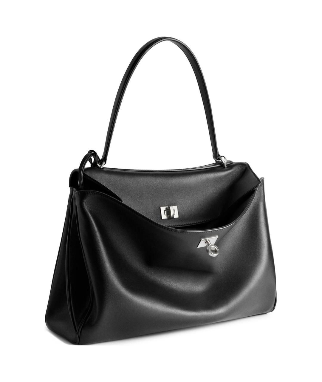 BALENCIAGA Черная кожаная сумка через плечо, фото 2