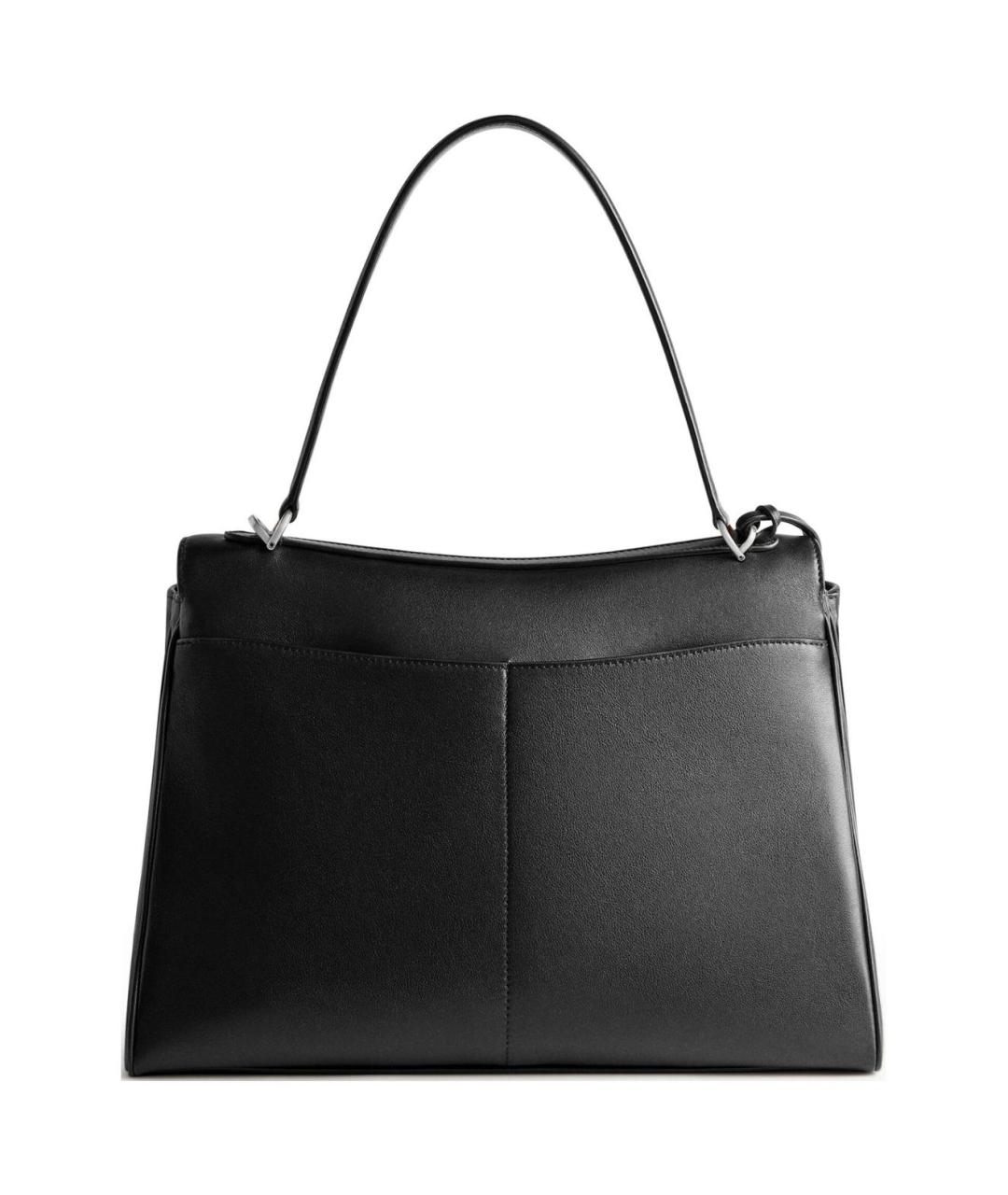 BALENCIAGA Черная кожаная сумка через плечо, фото 4