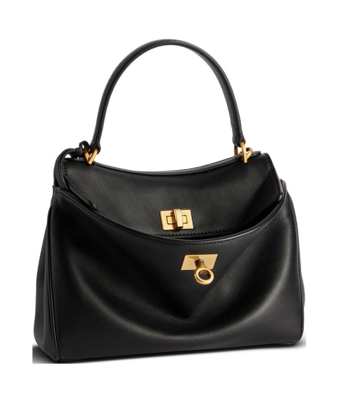 BALENCIAGA Черная кожаная сумка через плечо, фото 3