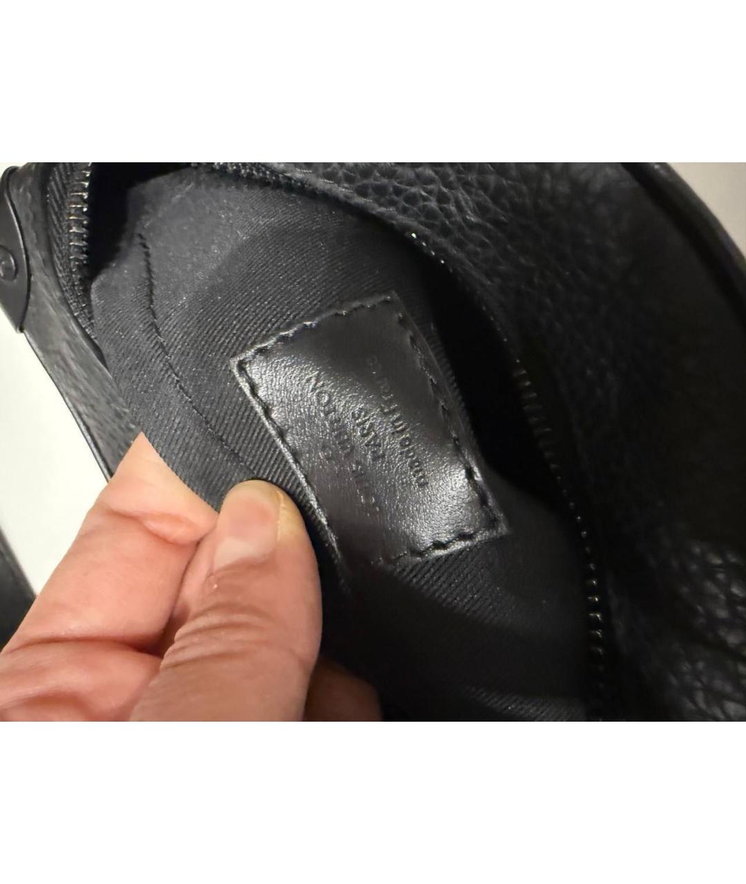 LOUIS VUITTON Серая кожаная сумка через плечо, фото 3