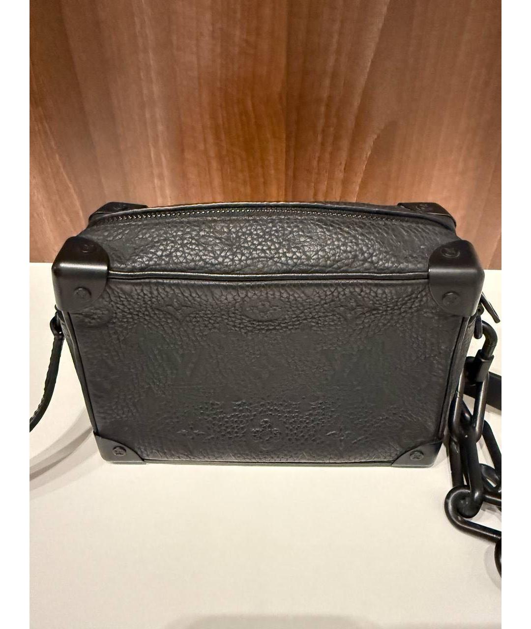 LOUIS VUITTON Серая кожаная сумка через плечо, фото 8