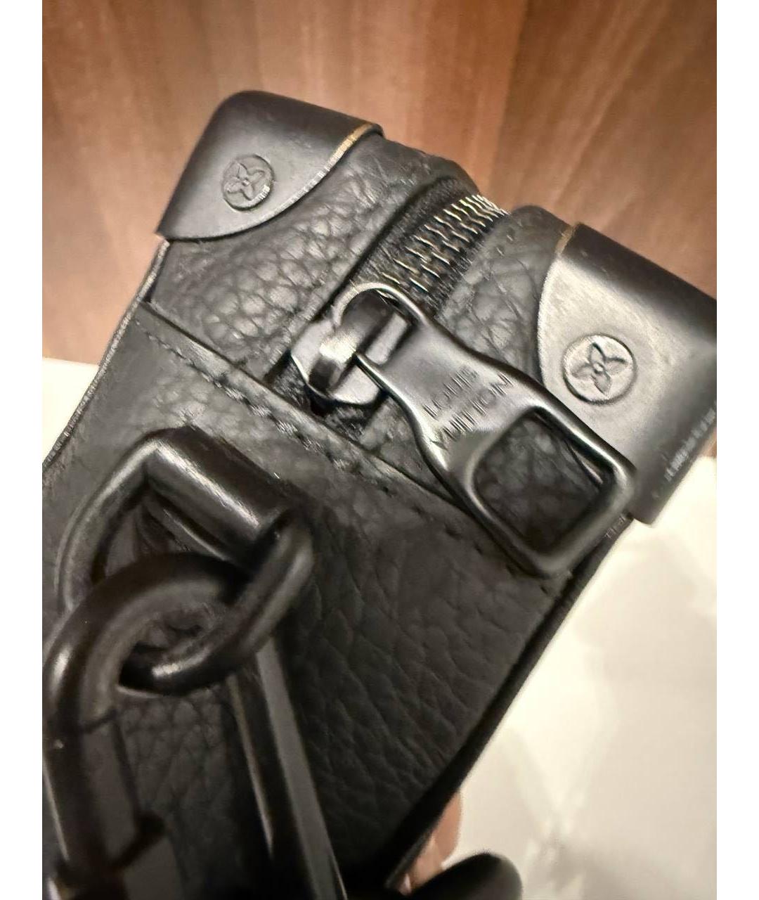 LOUIS VUITTON Серая кожаная сумка через плечо, фото 4