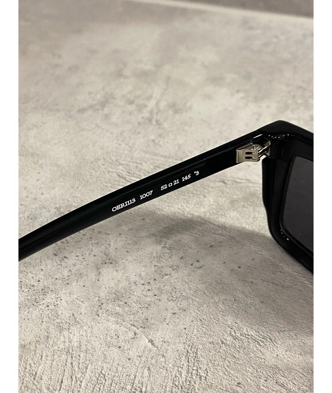 OFF-WHITE Черные пластиковые солнцезащитные очки, фото 6